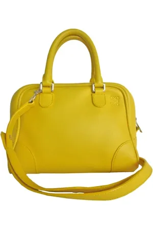 Loewe Pre-owned, Kobieta, Żółty, ONE SIZE, Skóra, Pre-owned Skórzane torebki
