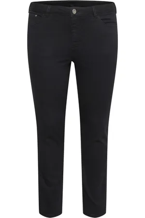 Kaffe Jeansy, Kobieta, Czarny, 2XL, Denim, Dżinsy Slim Czarny Głęboki