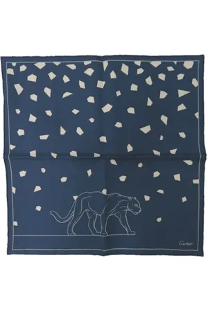 Cartier Pre-owned, Kobieta, Niebieski, ONE SIZE, Pre-owned Silk scarves