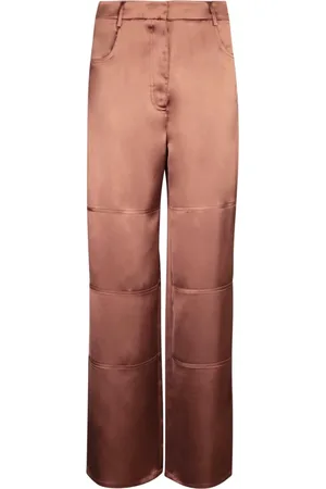 BLANCA Spodnie, Kobieta, brązowy, 2XL, Brązowe Spodnie z Satyny
