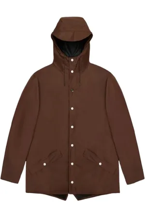 Rains Kurtki, Mężczyzna, brązowy, M, Klasyczna Wodoodporna Kurtka Unisex
