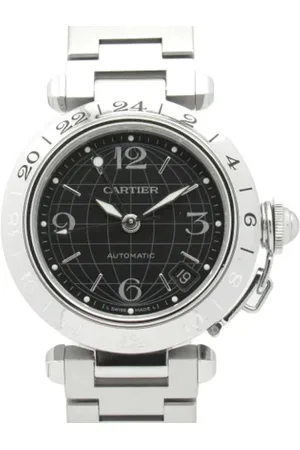 Cartier Pre-owned, Mężczyzna, Czarny, ONE SIZE, Pre-owned Stainless Steel watches