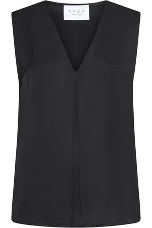 Kaos Koszulki, Kobieta, Czarny, M, Czarna Top Kolekcja