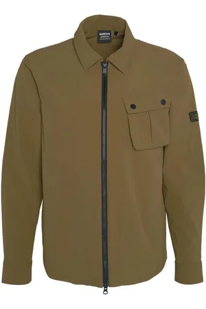 Barbour Kurtki, Mężczyzna, brązowy, XL, Poliester, Flex Military Olive Overshirt