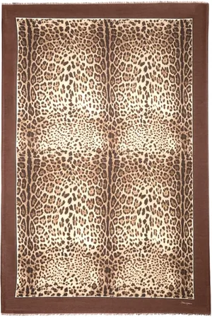 Dolce & Gabbana Akcesoria, Kobieta, brązowy, ONE SIZE, Stylowy Szal dla Mężczyzn i Kobiet