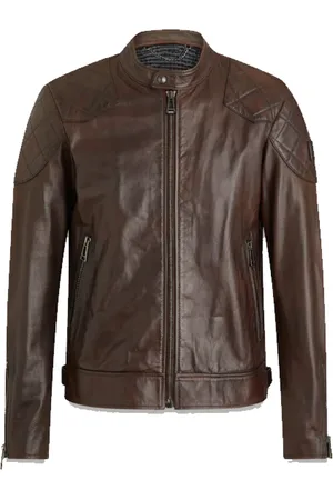 Belstaff Kurtki, Mężczyzna, brązowy, L, Bawełna, Legacy Outlaw Woskowana Kurtka Skórzana