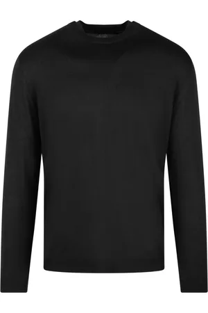 LOW BRAND Swetry, Mężczyzna, Czarny, M, Sweter z wełny merino