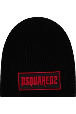 Dsquared2 Akcesoria, Mężczyzna, Czarny, ONE SIZE, Czapka z naszywką