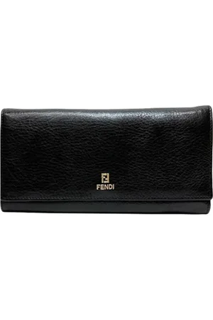 Fendi Pre-owned, unisex, Czarny, ONE SIZE, Skóra, Pre-owned skórzane portfele