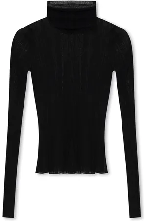 Givenchy Bluzki, Kobieta, Czarny, M, Prążkowany golf