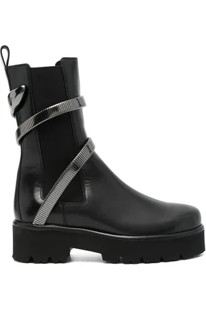 RENE CAOVILLA Buty, Kobieta, Czarny, 38 EU, Czarne Skórzane Buty