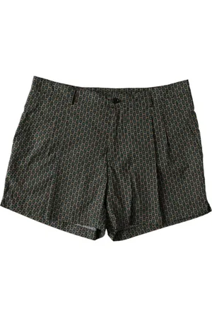 Dolce & Gabbana Stroje kąpielowe, Mężczyzna, Wielobarwność, M, Wzorzyste kąpielówki plażowe z kieszeniami