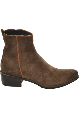HUNDRED 100 Buty, Kobieta, brązowy, 37 EU, Zamsz, Botki w stylu Western zamszowe w piaskowym kolorze