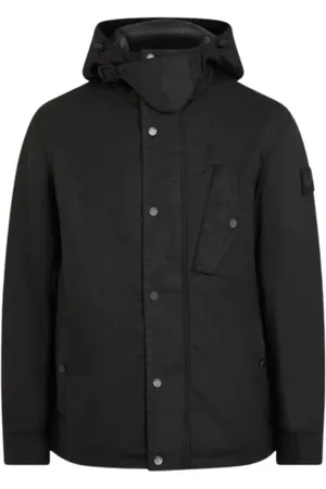 Belstaff Kurtki, Mężczyzna, Czarny, M, Czarny Płaszcz Router