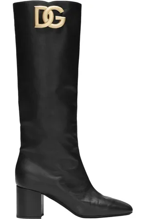 Dolce & Gabbana Buty, Kobieta, Czarny, 39 EU, Jackie Buty z Logo DG