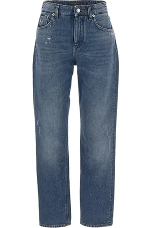 Dolce & Gabbana Jeansy, Kobieta, Niebieski, M, Denim, Denim Boyfriend Jeansy
