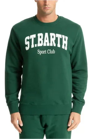 MC2 SAINT BARTH Bluzy, Mężczyzna, Zielony, M, Bluza z Wzorem i Logo