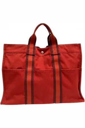 Hermès Pre-owned, Kobieta, Czerwony, ONE SIZE, Pre-owned Canvas totes