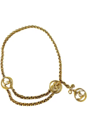 CHANEL Pre-owned, Kobieta, Żółty, ONE SIZE, Pre-owned Metal belts