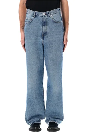 Séfr Jeansy, Mężczyzna, Niebieski, W34, Country Wide Leg Jeansy