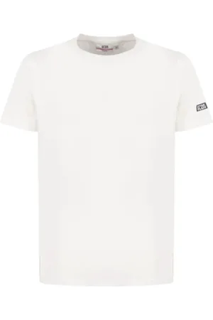 GCDS Koszulki, Mężczyzna, Biały, 2XL, Męski podstawowy T-shirt