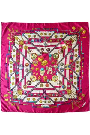Hermès Pre-owned, Kobieta, Wielobarwność, ONE SIZE, Len, Pre-owned Silk scarves