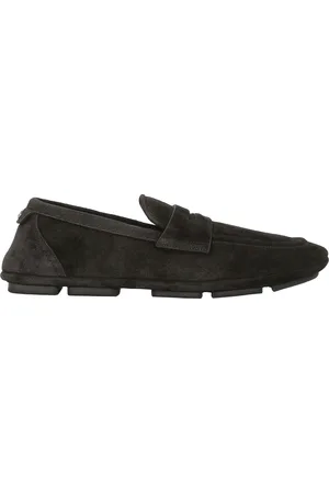 Dolce & Gabbana Buty, Mężczyzna, Czarny, 40 EU, Zamsz, Mokasyny z zamszu