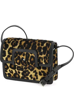 HERBERT FRERE SOEUR Torebki, Kobieta, brązowy, ONE SIZE, Skóra, Torba na ramię z leopardziej skóry pony