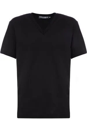 Dolce & Gabbana Koszulki, Mężczyzna, Czarny, M, Casual Bawełniany T-shirt
