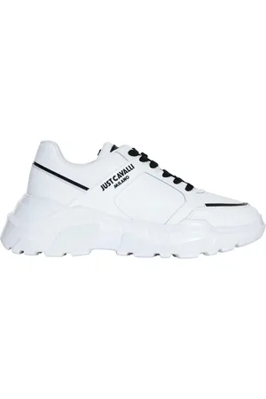 Roberto Cavalli Buty, Mężczyzna, Biały, 43 EU, Sneakers