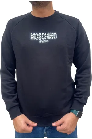 Moschino Bluzy, Mężczyzna, Czarny, XL, Bawełniany sweter