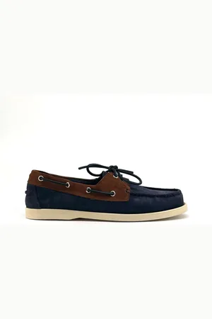 Duca Di Morrone Buty, Mężczyzna, Niebieski, 41 EU, Zamsz, Niebiesko-brązowe mokasyny zamszowe Kolekcja wiosna/lato