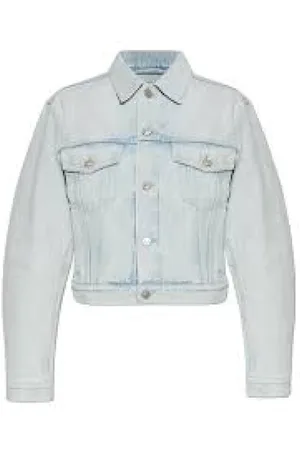 Balenciaga Kurtki, Kobieta, Niebieski, M, Denim, Stylowa kurtka dla mężczyzn i kobiet