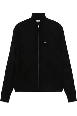 Vivienne Westwood Swetry, Mężczyzna, Czarny, XL, Czarny Sweter Rybacki