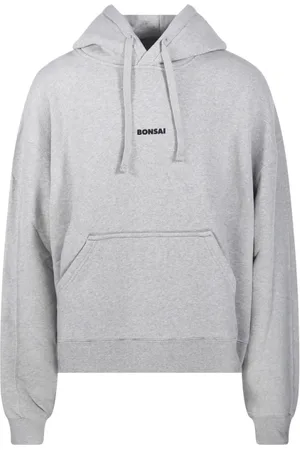 BONSAI Bluzy, Mężczyzna, Szary, L, Klasyczny Box Logo Bluza z Kapturem