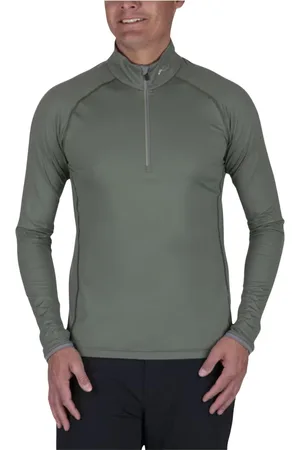 Kjus Sport, Mężczyzna, Zielony, 2XL, Zielony Dym Cyna Midlayer Half-Zip