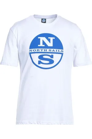 North Sails Koszulki, Mężczyzna, Biały, L, Bawełna, Świeża Biała Koszulka z Logo z Bawełny