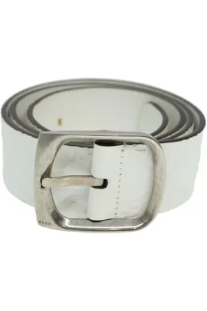Gucci Pre-owned, Kobieta, Biały, ONE SIZE, Skóra, Pre-owned Leather belts