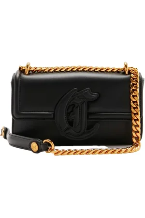 Roberto Cavalli Torebki, Kobieta, Czarny, ONE SIZE, Torba na ramię z nadrukiem logo