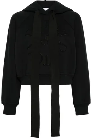 Patou Bluzy, Kobieta, Czarny, S, Czarny sweter z kapturem i logo