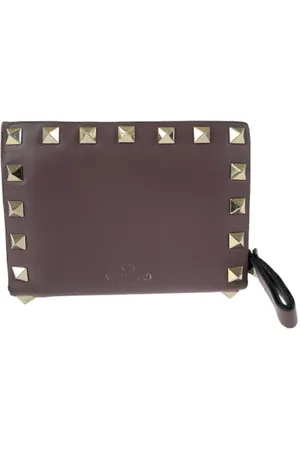 VALENTINO Pre-owned, Kobieta, Fioletowy, ONE SIZE, Skóra, Pre-owned skórzane portfele
