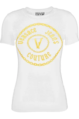 VERSACE Koszulki, Kobieta, Biały, S, Koszulki i Pola