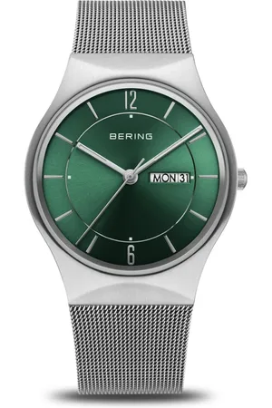 Bering Akcesoria, Mężczyzna, Szary, ONE SIZE, Zegarek Męski Dzień Data Klasyczny 11938-008Dd