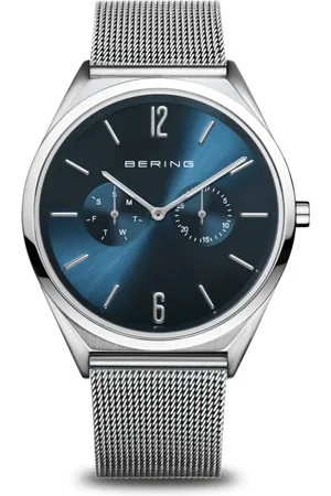 Bering Akcesoria, unisex, Szary, ONE SIZE, Unisex Zegarek Ultra Slim Bransoleta Milanese Bransoleta 17140-007