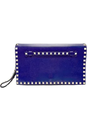 VALENTINO Pre-owned, Kobieta, Niebieski, ONE SIZE, Pre-owned Leather clutches