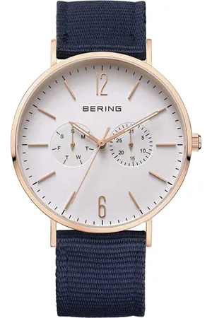 Bering Akcesoria, Mężczyzna, Żółty, ONE SIZE, Nylon, Męski zegarek Classic 40 mm 3 ATM Szkło szafirowe Slim Design 14240-864