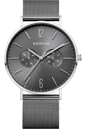 Bering Akcesoria, Mężczyzna, Szary, ONE SIZE, Męski Zegarek Classic 40 mm Bransoleta Milaneza 14240-309