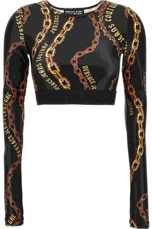VERSACE Koszulki, Kobieta, Czarny, XS, Koszulki i Pola