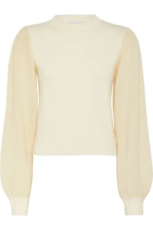 MVP Wardrobe Swetry, Kobieta, Beżowy, S, Nylon, Sweter z wełny z mohairem