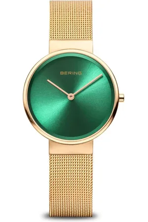 Bering Akcesoria, Kobieta, Żółty, ONE SIZE, Zegarek Damski Classic 31 mm Bransoleta Milaneza 14531-338